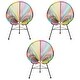 preview thumbnail 21 of 24, Vinyl Cord, Indoor and Outdoor Acapulco Chair - Set of 3