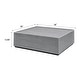 preview thumbnail 4 of 12, 38" Square MGO Coffee Table with a Natural Stone-Look Finish for Living Room & Outdoor Patio