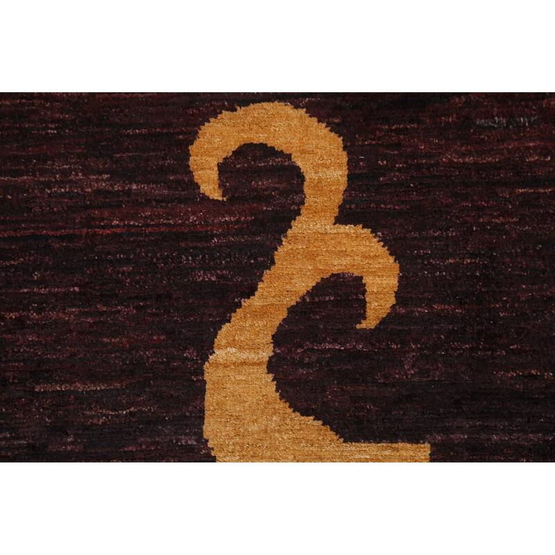 Contemporary Persian Gabbeh Area Rug Wool Hand-knotted Foyer Carpet - 3'7" x 5'0"