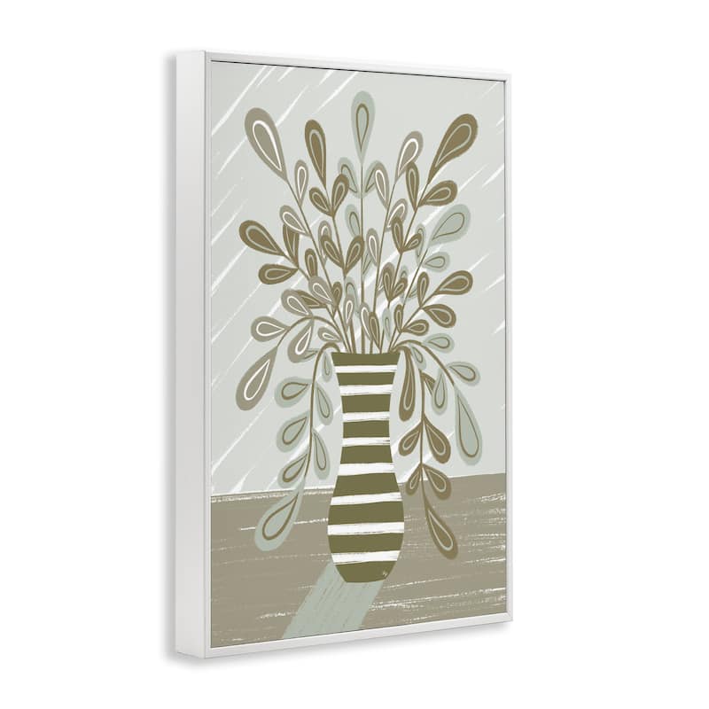 Stupell Muted Minimal Foliage Bouquet Framed Giclee Art Design By Martina Pavlova