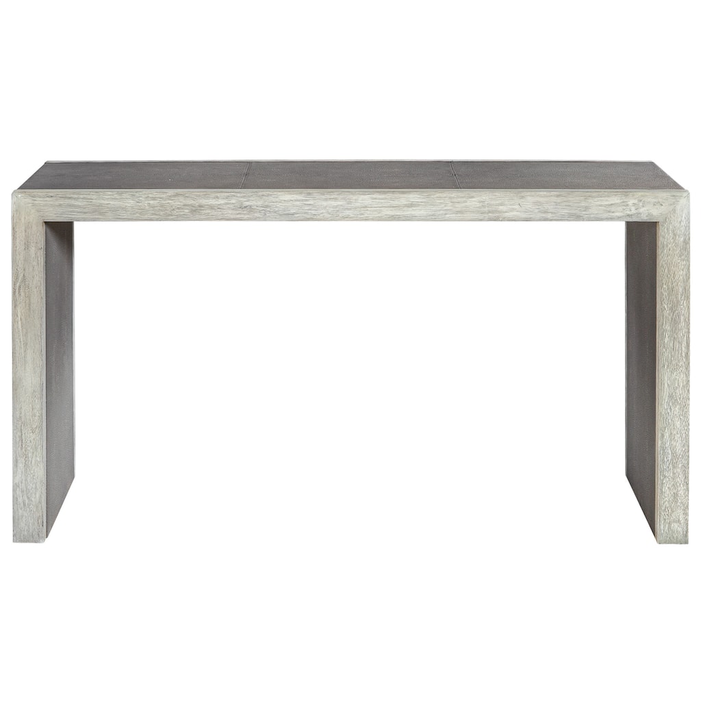 Uttermost 25483 Aerina 15" Wide Wood Console Table with Faux Leather