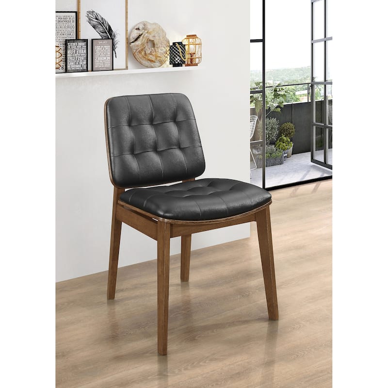 Redbridge Walnut Upholstered Dining Side Chair (Set of 2)