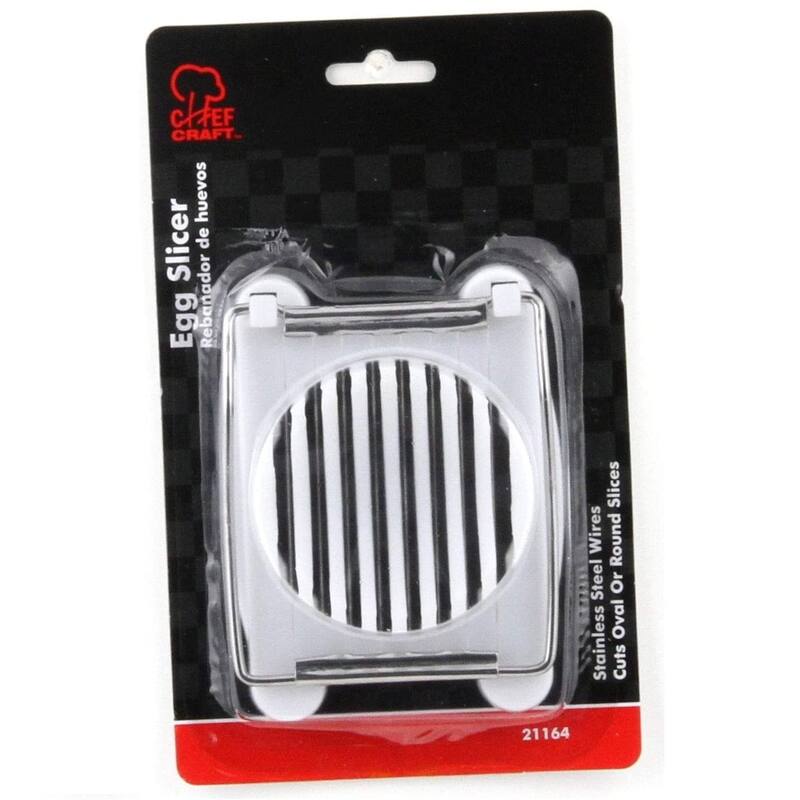 Chef Craft Stainless Steel Wire Egg Slicer - Cuts Oval or Round Slices
