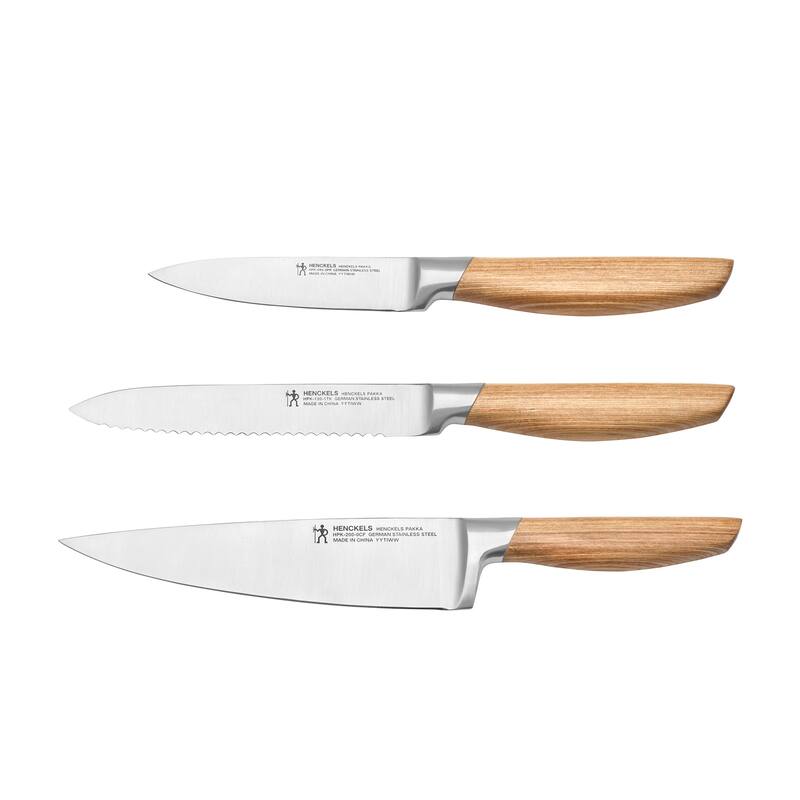 Henckels Pakka 3-pc Starter Knife Set - Wood - Wood - 3 Piece - 3-pc