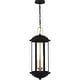 preview thumbnail 2 of 5, Crestfield 3-Light Matte Black Outdoor Hanging Lantern