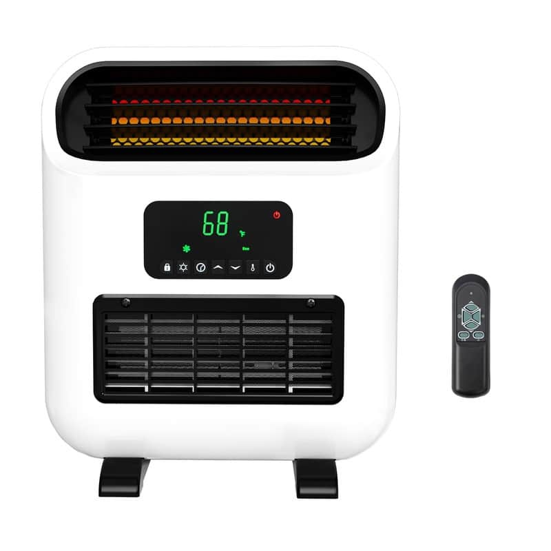 1500-Watt Wall-Mount and Floor Electric Space Heater with Remote Control