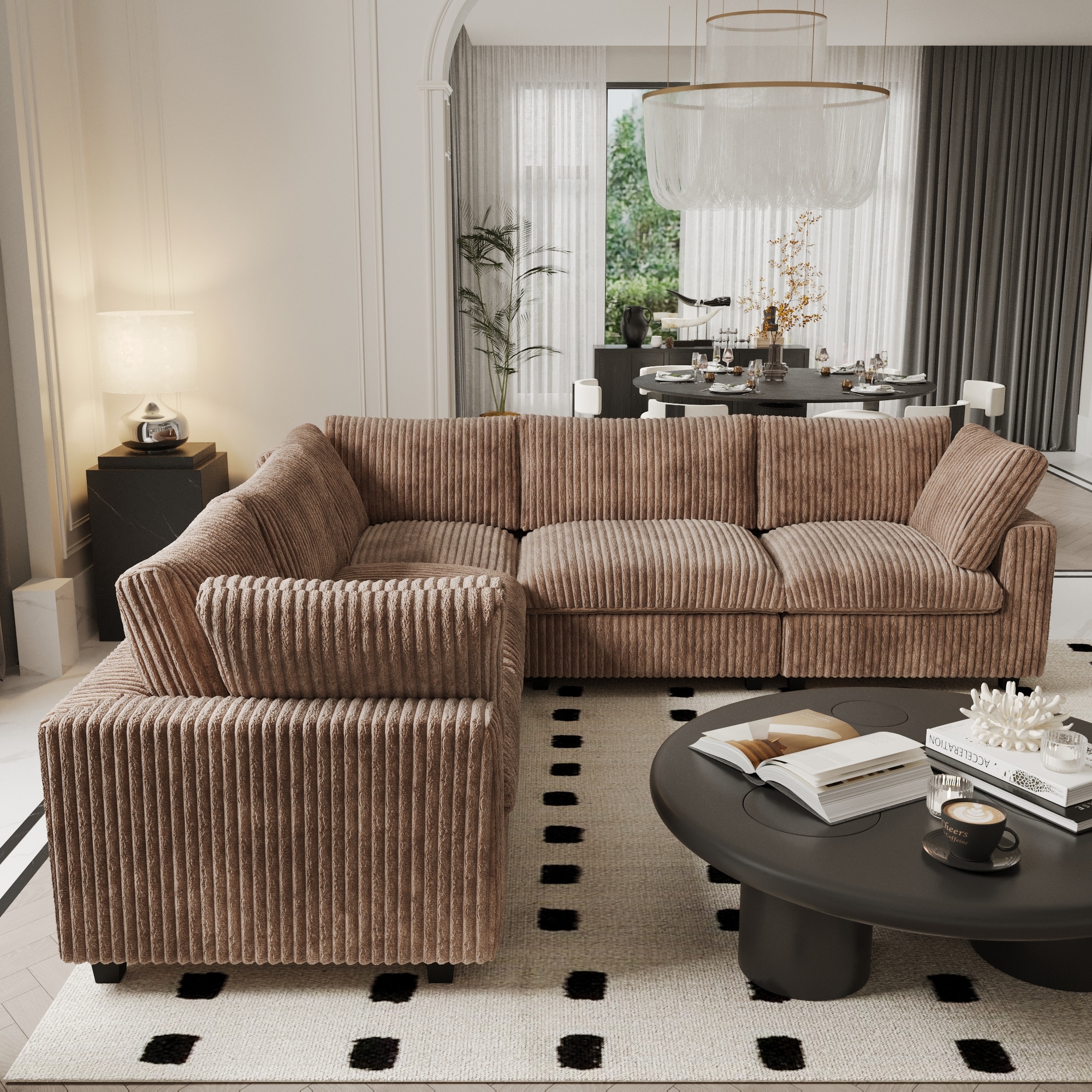 118.2" Modular Sectional Sofa, Oversized L Shaped Couches