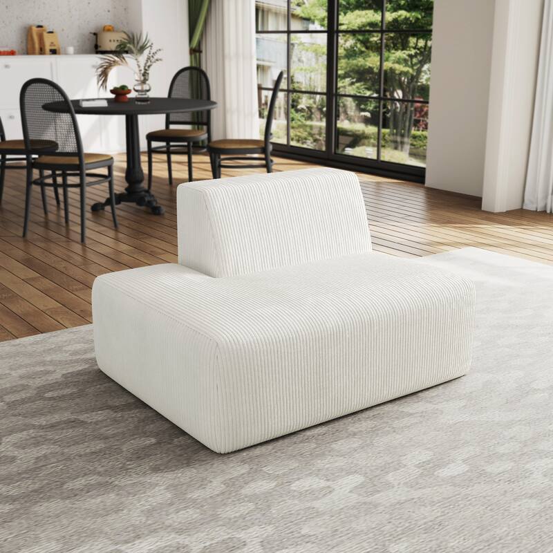 Modern Chaise Lounge Indoor Corduroy Sofa