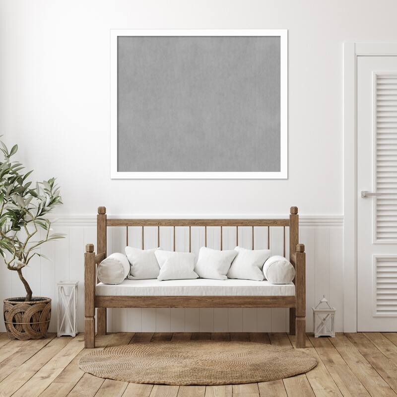 Amanti Art Basic White Narrow Framed Magnetic Board