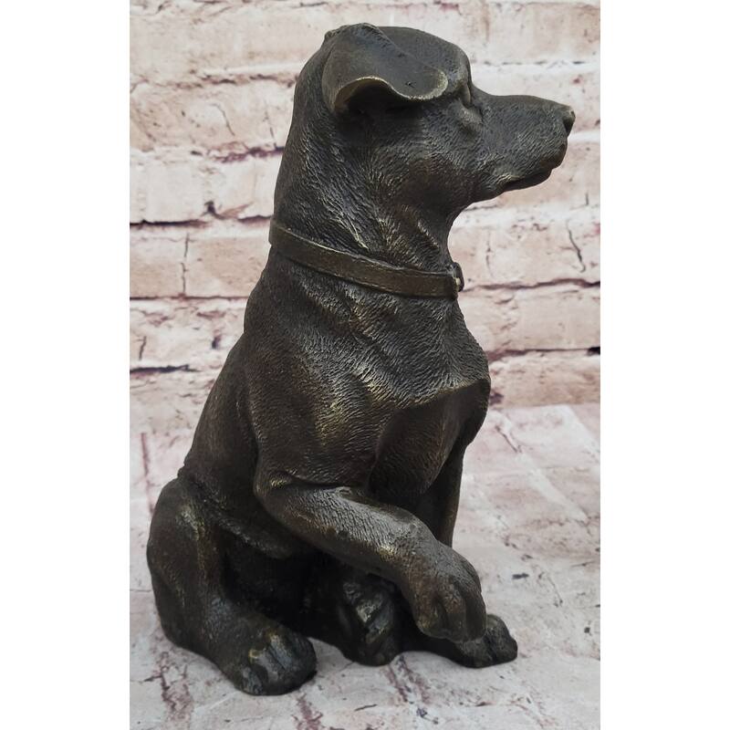 Handmade Bronze Jack Russell Terrier Puppy Dog Figurine Sculpture Signed Art Decor