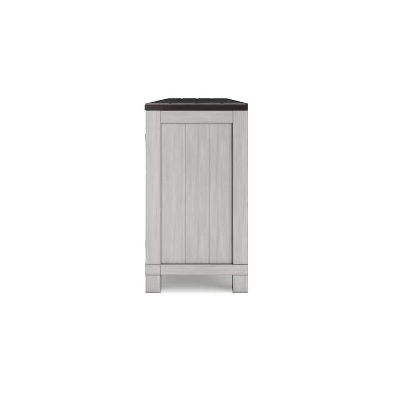 Signature Design by Ashley Darborn Gray/Brown 88" TV Stand for TVs up to 101" - 88" W x 17.5" D x 32.63" H