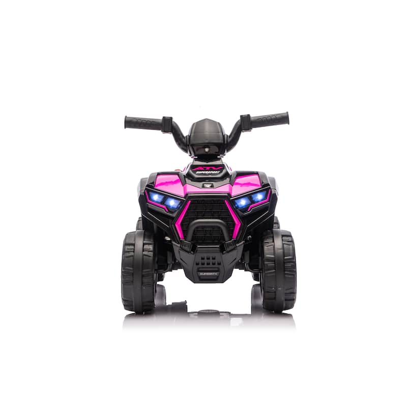 6V Kids Electric Ride-On ATV Quad for Ages 3-5, Anti-Slip Wheels & RWD - Pink