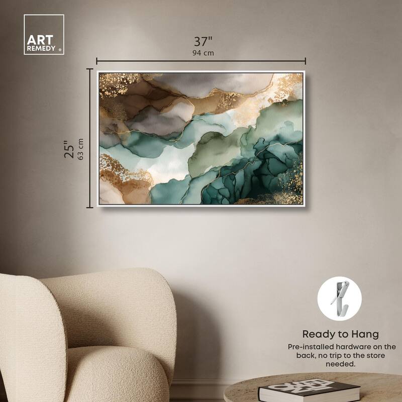 Golden Estuary I Canvas by Art Remedy