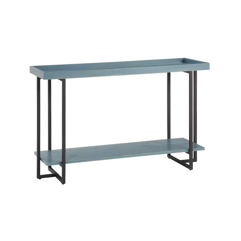 Damara Farmhouse 47-inch Metal 1-Shelf Sofa Table by Furniture of America