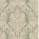 preview thumbnail 4 of 6, Seabrook Designs Enora Striped Damask Unpasted Wallpaper 20.5 in. W x 33 ft. L - Metallic Dusty Blue & Tan