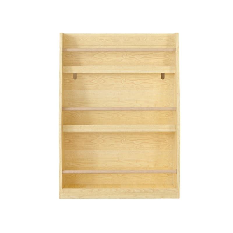 3 Tier MDF Pine Wood Kids Book Rack Shelf with Safe Tip-Over Protection Included for Playroom or Nursery