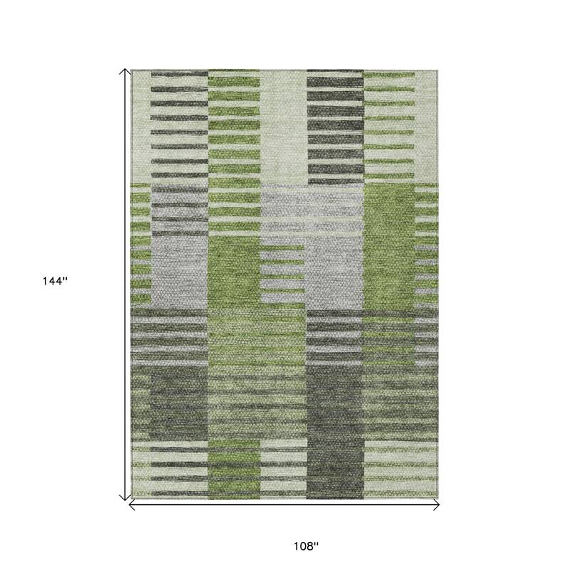HomeRoots Striped Transitional Rectangle Outdoor Rug