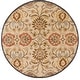 preview thumbnail 43 of 122, Patchway Handmade Classic Floral Wool Area Rug 4' Round - Tan - Round