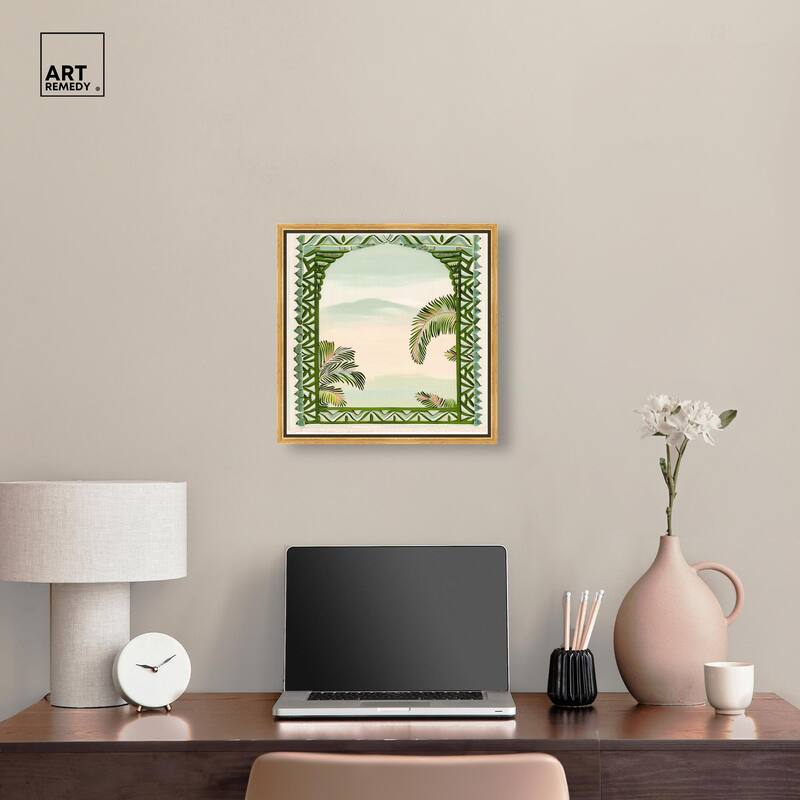 Palm View Vista Canvas by Art Remedy
