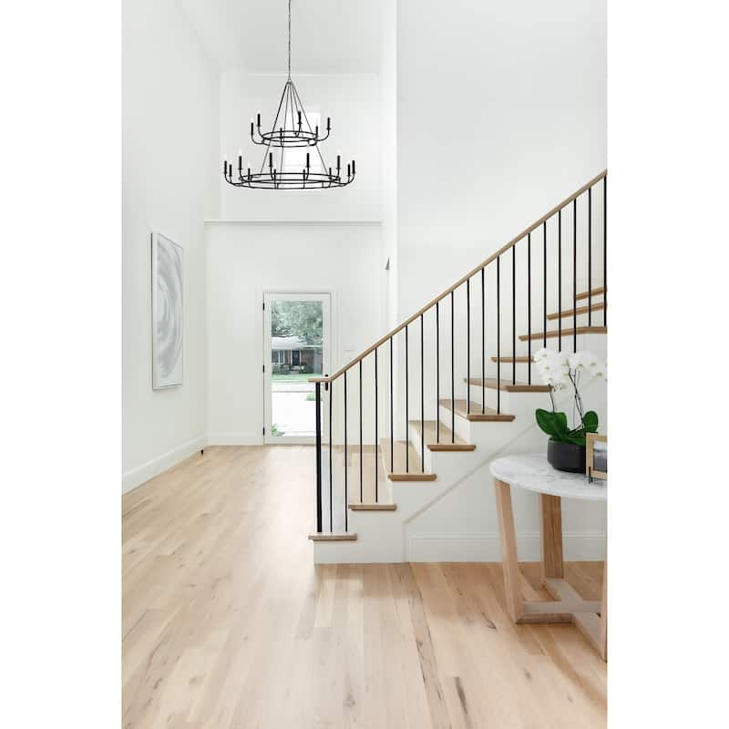 Bailey 18 Light Matte Black Chandelier - 48"W x 39"H