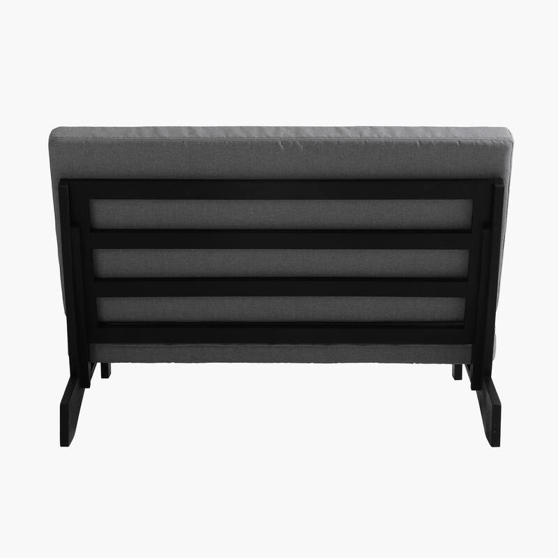 Outdoor Teak Wood Waterproof Armless Chair Loveseat with Cushions