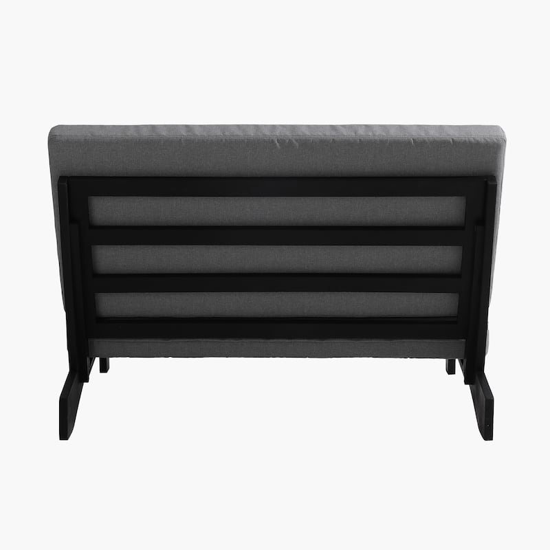 Outdoor Wood Club Chairs Set Loveseat with Cushion