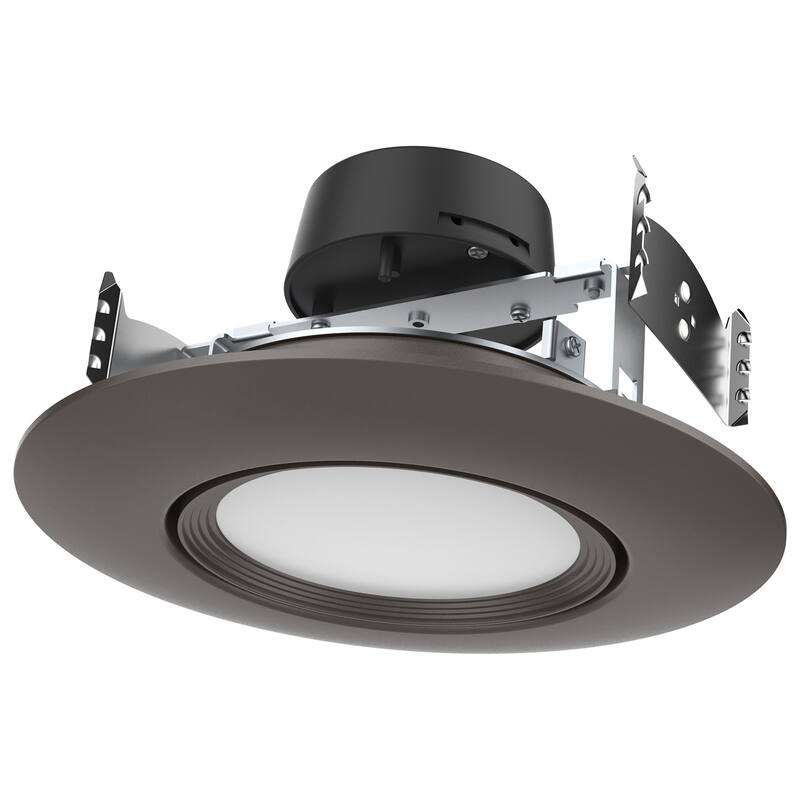 10.5 W LED Retrofit Downlight Gimbaled 120 V CCT Selectable Bronze