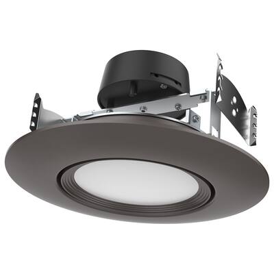 10.5 W LED Retrofit Downlight Gimbaled 120 V CCT Selectable Bronze