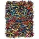 preview thumbnail 41 of 136, SAFAVIEH Handmade Leather Shag Carlijn Modern Decorative Rug 2'3" x 5' - Multi - Rectangle
