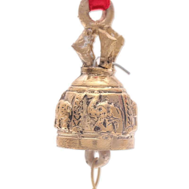 Novica Handmade Elephant Choir Brass Ornaments (Set Of 4)