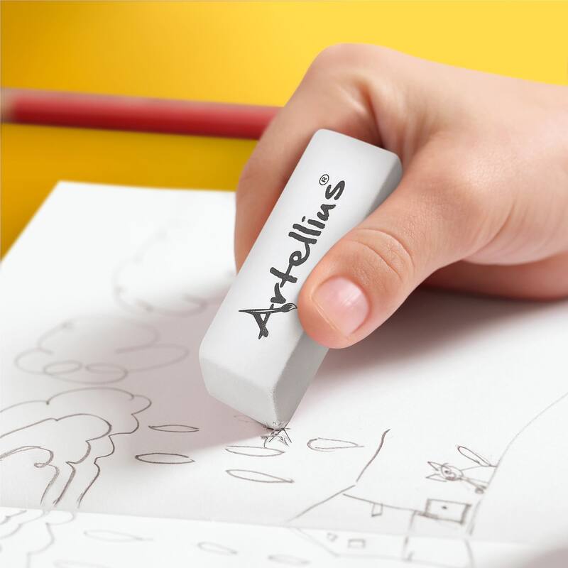 Paper Junkie White Erasers Pack of 100 - Large Size Latex & Smudge Free
