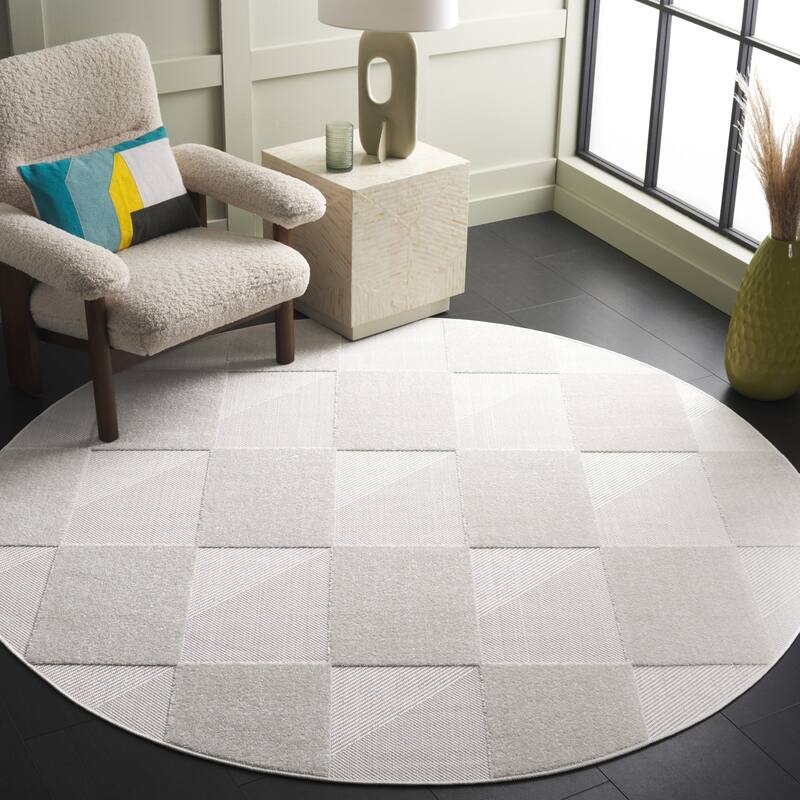 SAFAVIEH Stella Radita Modern & Contemporary Rug - 6'7" Round - Ivory