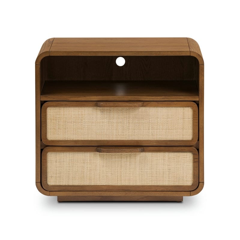 Poly & Bark Neva Nightstand in Reposado Oak - Reposado Oak - 2-drawer