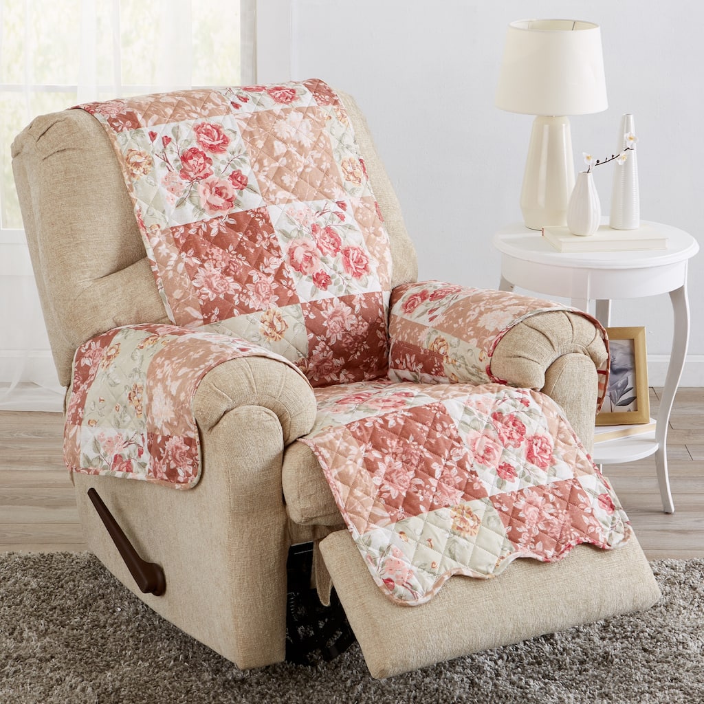 Linery & Co. Floral Patchwork Reversible Pet Furniture Protector