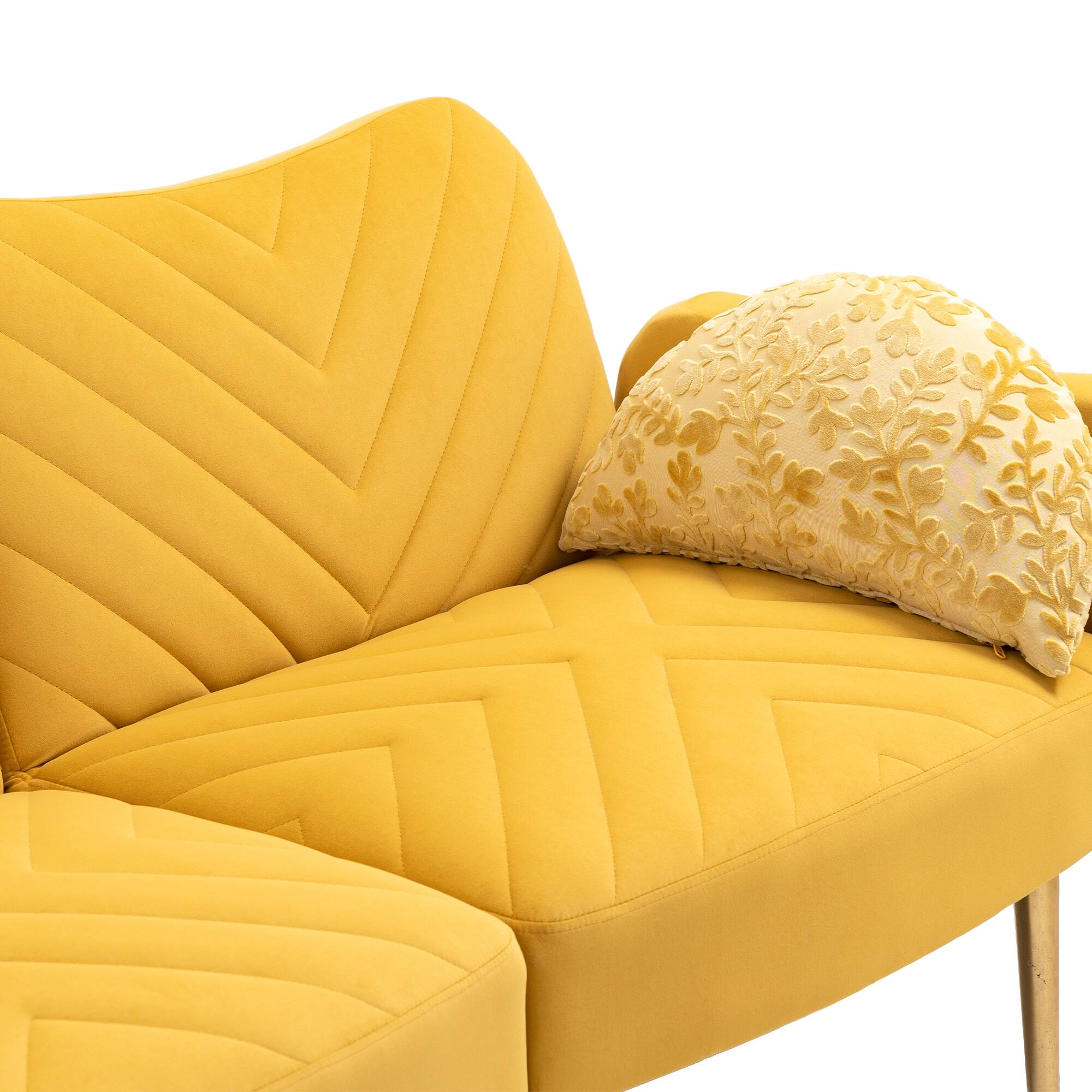 Mustard Butterfly Type Recliner Bed Convertible Loveseat Sleeper Bed