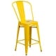 preview thumbnail 14 of 97, 24'' High Metal Indoor-Outdoor Counter Height Stool with Back