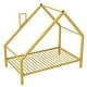 preview thumbnail 14 of 12, Twin Size Metal House Platform Bed