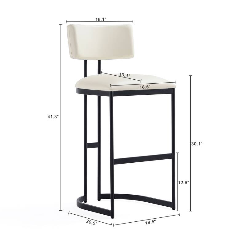 Manhattan Comfort Juno Metal Barstool