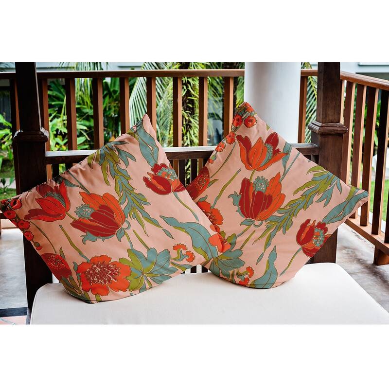 Bold Flower Garden Decorative Indoor/Outdoor Pillow