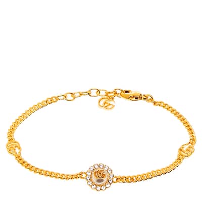 Gucci GG Marmont Double G Flower Bracelet - Gold-tone