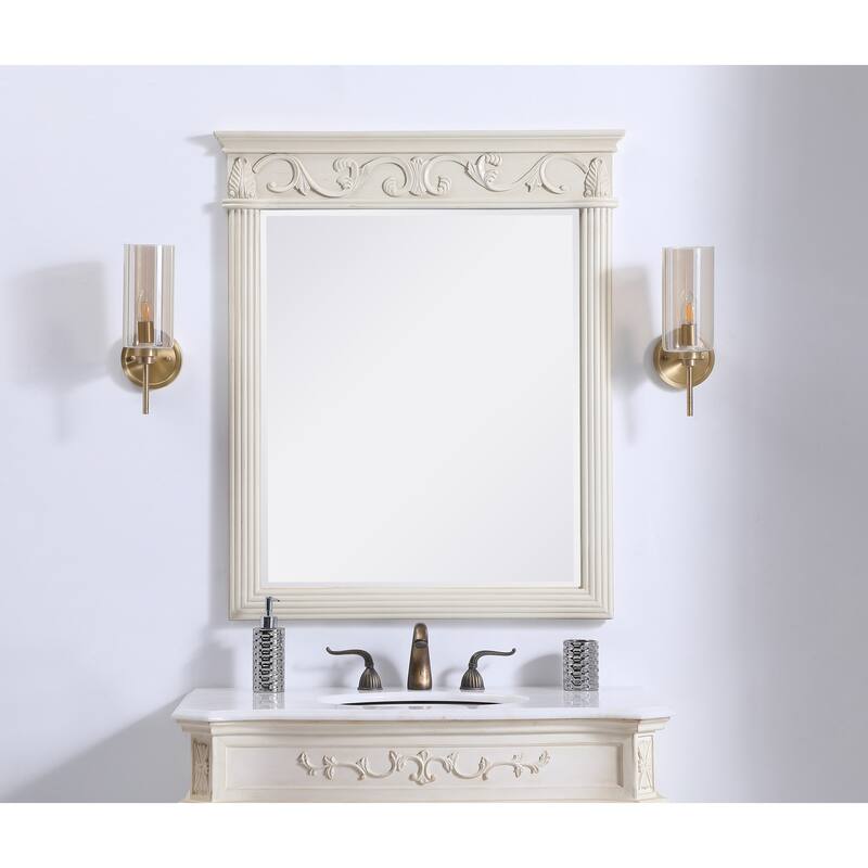 Roman 32" Antique White Mirror - Antique White