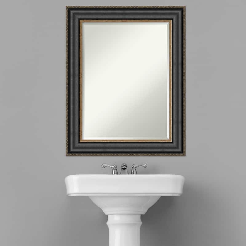 Beveled Bathroom Wall Mirror - Thomas Black Bronze Frame - Thomas Black Bronze