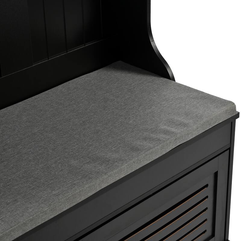 47.2'' Wide Hall Tree with Storage Bench - 47.2" D x 17.8" W x 69.1" H