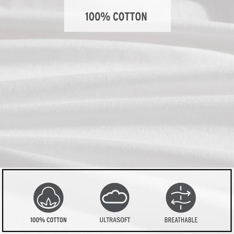 Eddie Bauer Brushed Percale Solid Cotton Sheet Set
