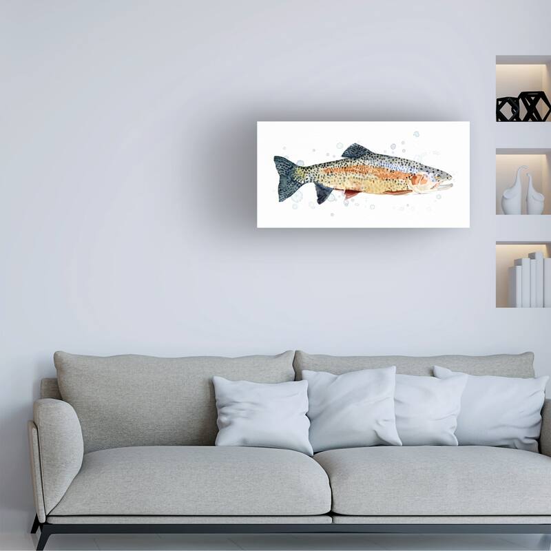 Emma Caroline 'Watercolor Rainbow Trout I' Canvas Art
