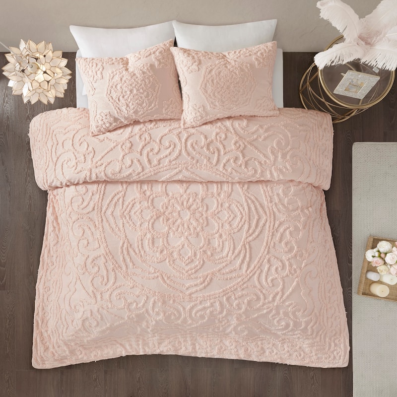 Madison Park Virginia Tufted Cotton Chenille Medallion Comforter Set