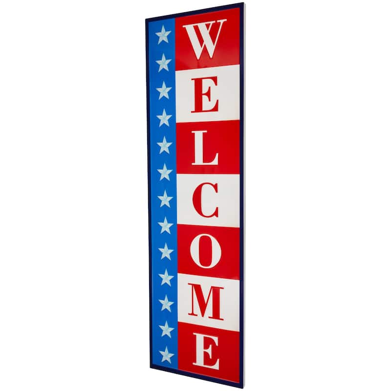 Americana Welcome Metal Wall Sign - 40"