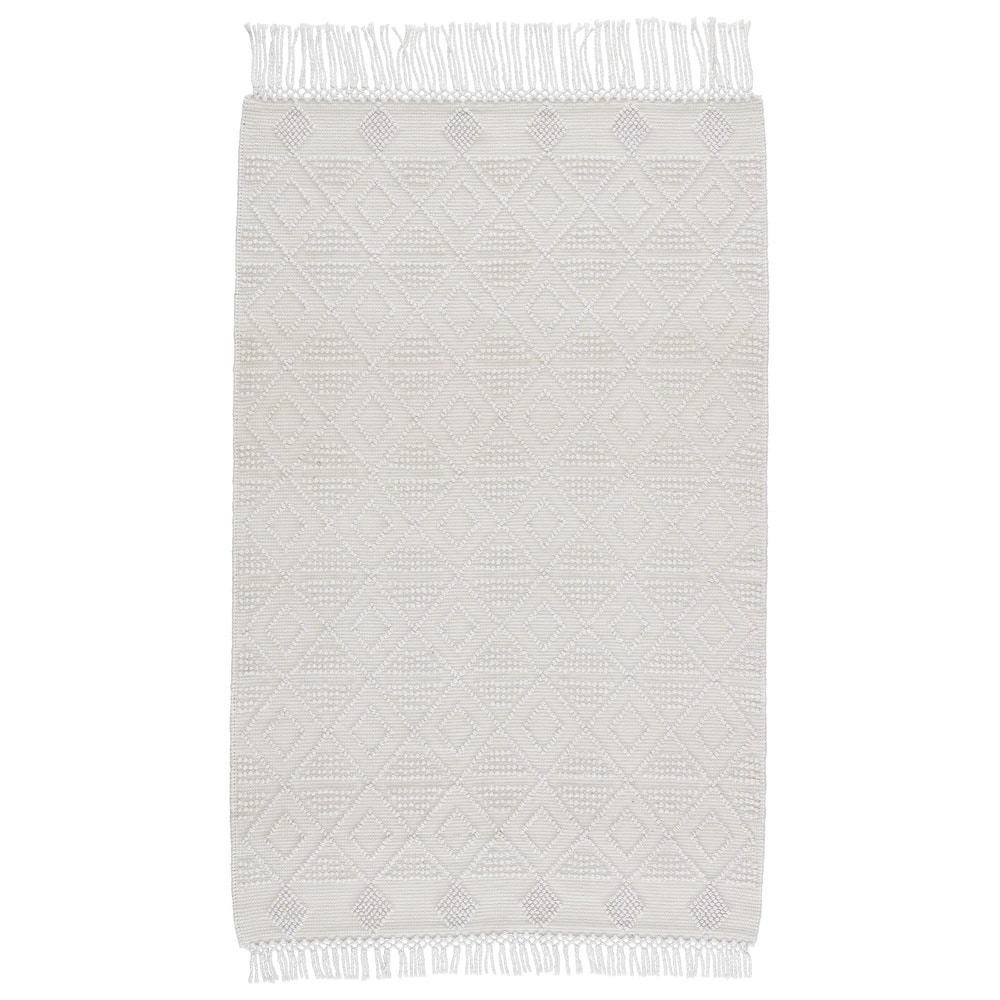 Dola Indoor/ Outdoor Geometric White/ Ivory Area Rug