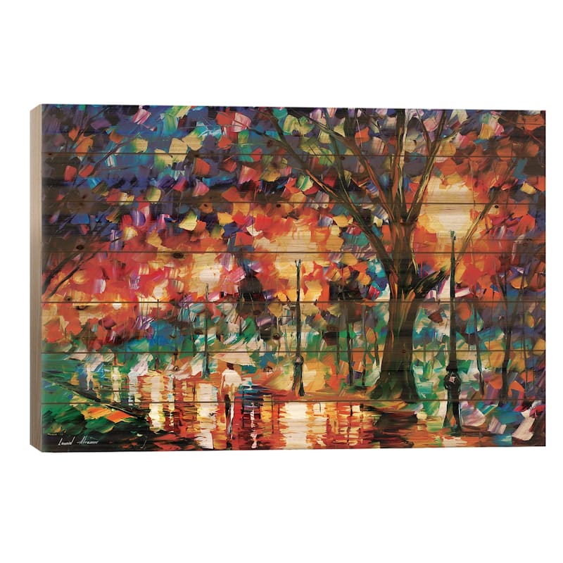 Eternity Print On Wood by Leonid Afremov - Multi-Color - 18x26x1.5