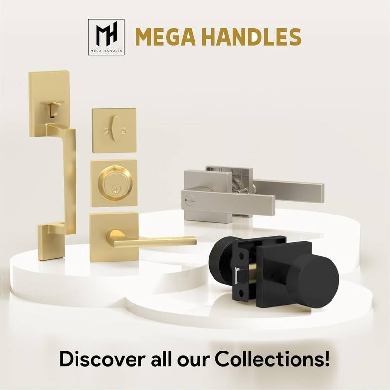 Mega Handles RONN Dummy Flat Door Lever, Non-Turning Reversible Door Handle for Closet, French, Pantry Doors, Easy Installation